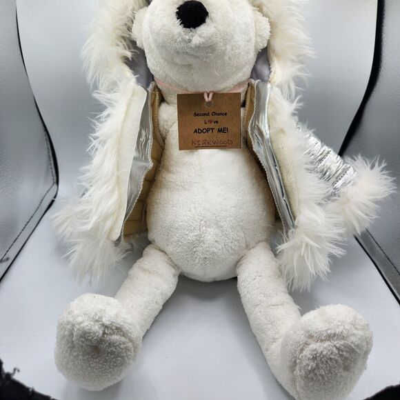 Bath & Body Works Igloo Polar Bear Plush 16" White With Silver Coat - Picture 11 of 13